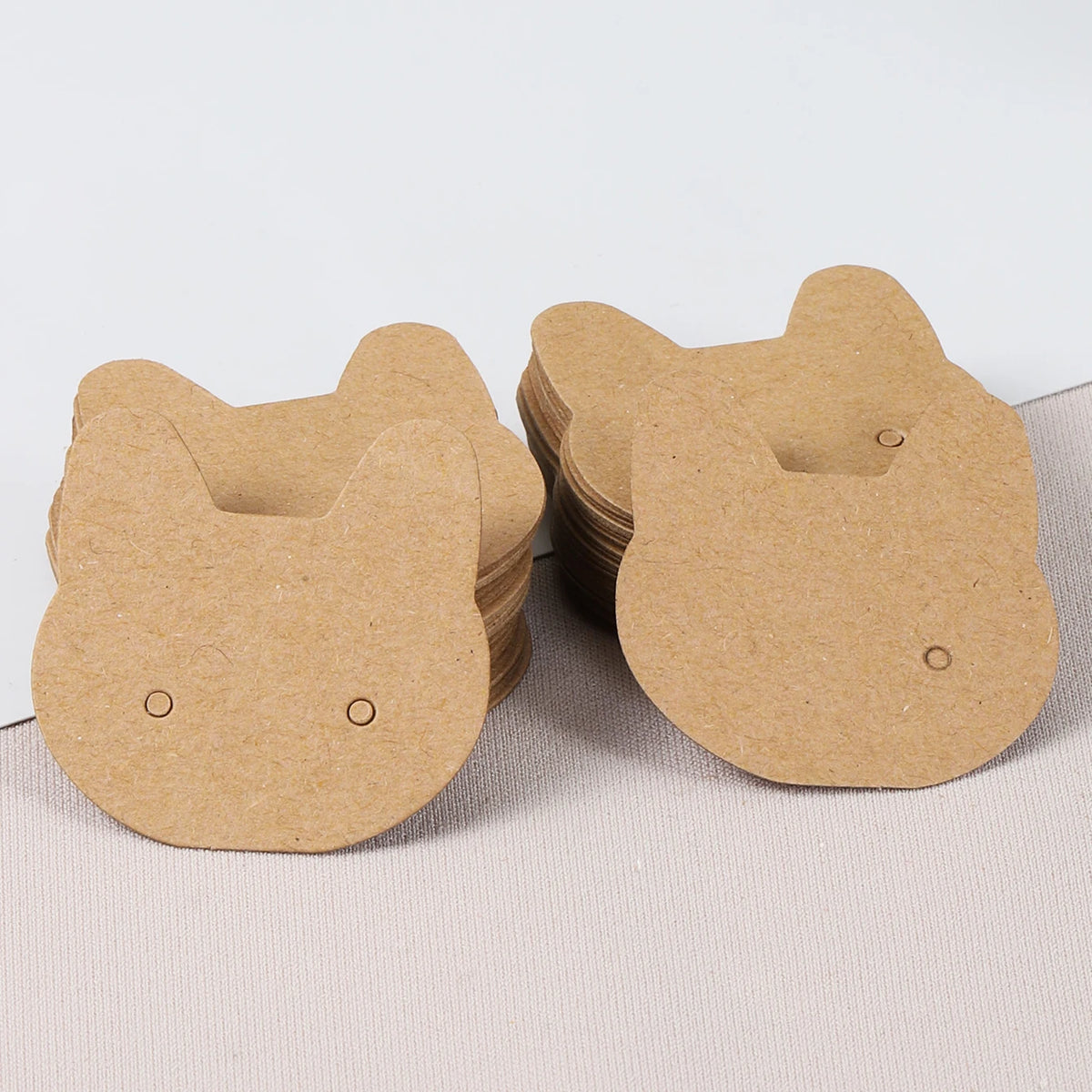 50pcs 3.5x3.5cm Cat Earrings Ear Studs Display Card for Necklace Jewelry Packaging Cardboards