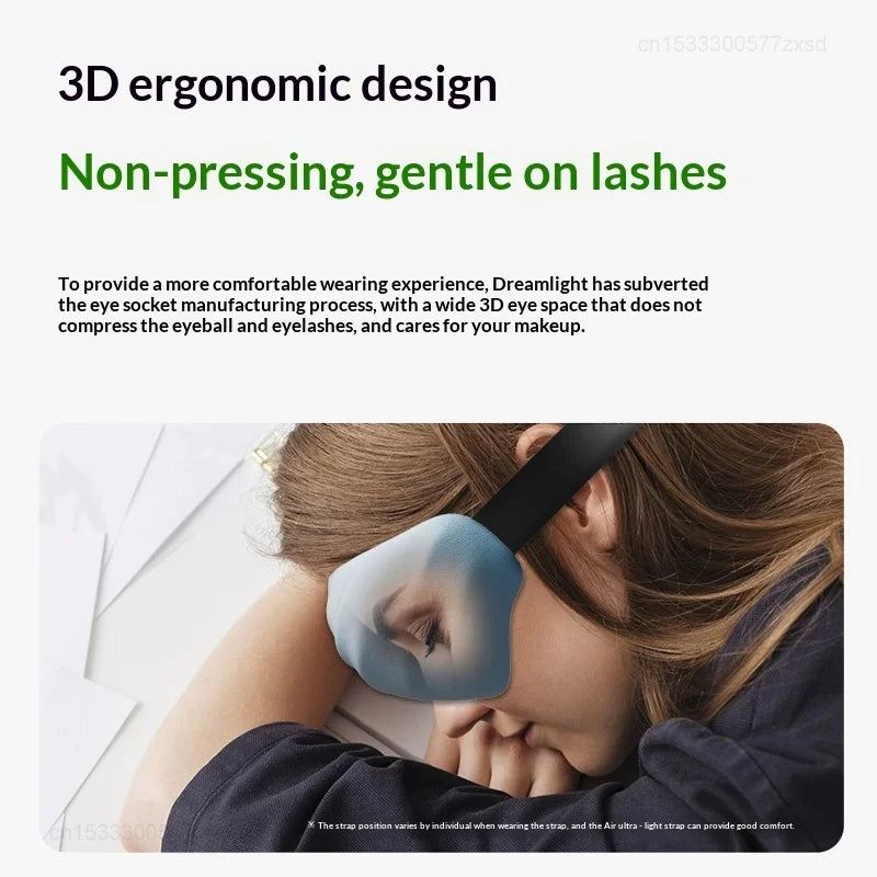 Dreamlight 4S Eye Mask Sleep 3D Stereoscopic Sleep Aid for Men Women Adult for Sleeping Block Out Light Eye Mask for Office