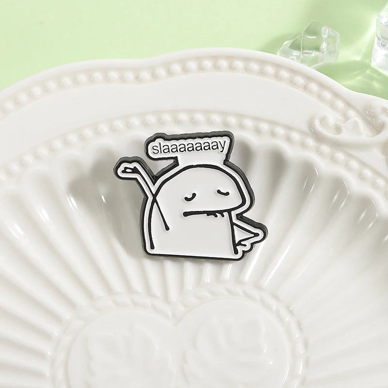 Funny Spanish Quote Enamel Pins No Me Ofrezcan PAN No Tengo Autocontrol Slaaaaaaay Metal Brooches Lapel Badge Jewelry Gifts