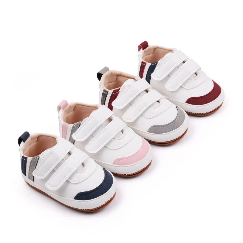 Baby Shoes Soft PU PVC High Quality Anti-slip Sole Newborn Toddler Prewalking Sneaker Spring and Autumn Style 2024 New  BXC3223
