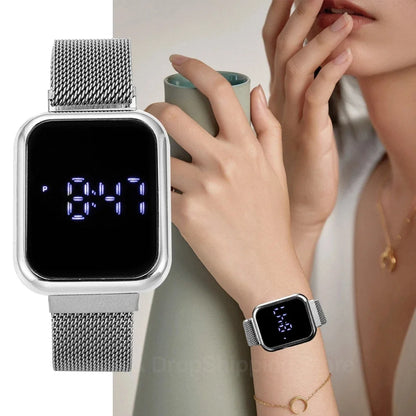 Simple Square Men's and Women's Digital Watch Fashion Touch Screen LED Watches for Woman Casual Electronic Watch Reloj Mujer