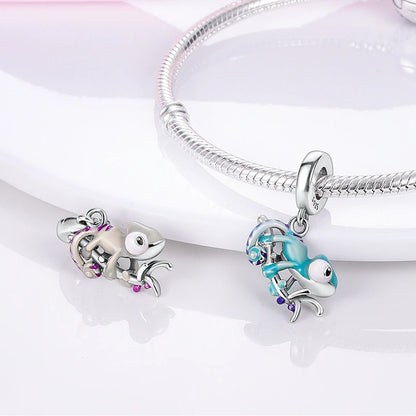 MULA 925 Sterling Silver Dinosaur Charms Pendant Beads Fit Original Pan Snake Chain Bracelet DIY For Women Jewelry Gift