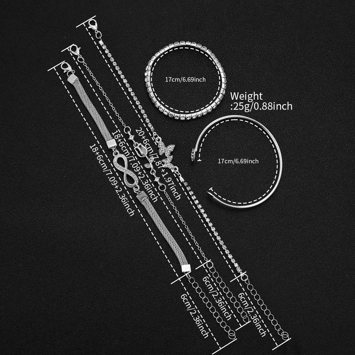 6PCS Fashion Women Quartz Watches Bracelets Set Ladies Rectangle Roma Dial Wristwatch Reloj Mujer(Without Box)