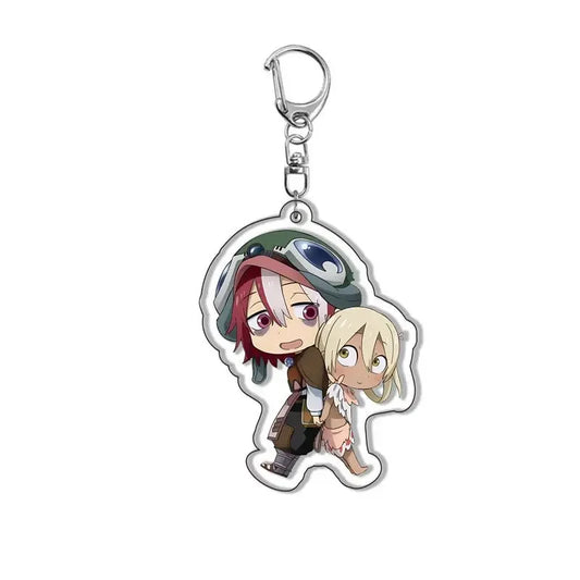 Anime Keychain Made in Abyss Nanachi Reg Riko Keychain Cosplay The Golden City of the Scorching Sun Accessories Pendant Jewelry