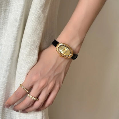 2025 New Oval Beautiful Ladies Watches with Stainless Steel Strap for Girl Student Quartz Minimalist Women Wristwatches Hot Sale