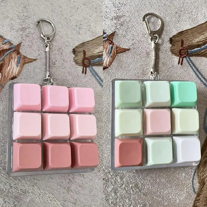 Decompression 9 Keyboard Key Toy For Adults Antistress Toys Boys Girls Anti Stress Finger Keyboard Games Keychain ﻿