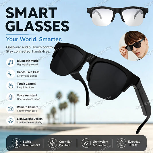 New Smart Bluetooth Glasses Call Outdoor Sports Headphones Voice Assistant Music Wireless Bluetooth Sunglasses For Men And Women