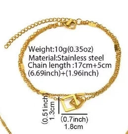 Stainless Steel Round Pendant Chain Bracelet jewelry