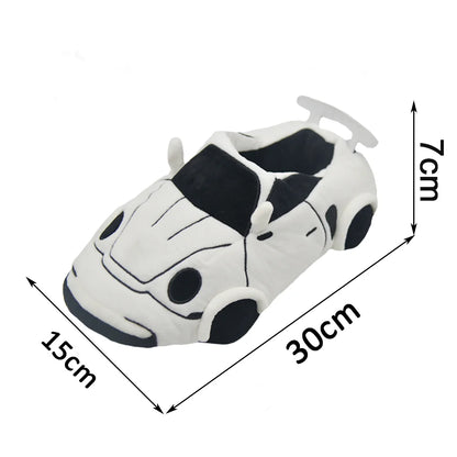 10 COLORS Vehicle Shape Plush Slippers Women Men Cartoon Car Warm Soft House Shoes Birthday Party Indoor Slipper