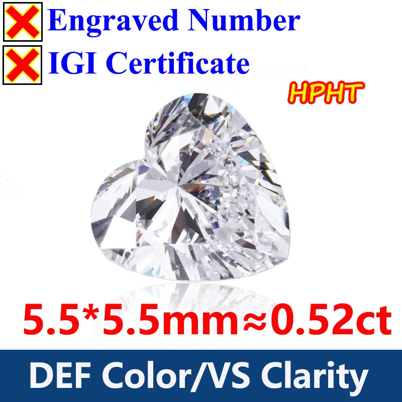 GH Color Oval HPHT Lab Grown Diamond No IGI Certificate 3EX DEF Color VS Clarity Pear CVD Lab Grown Diamond Gems