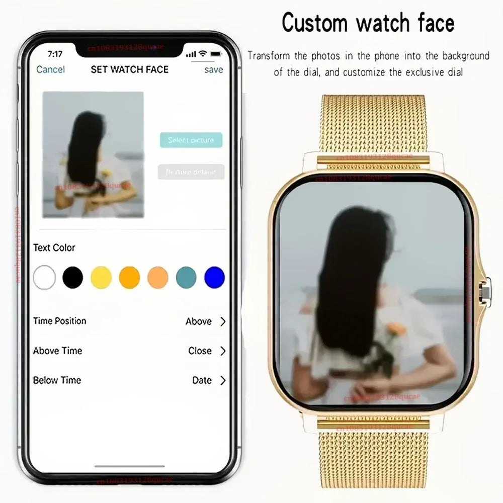 Latest Upgraded Fashion Design Smart Watch 1.83-inch Full-Screen Sports Smartwatch for Men and Women, Wireless Calling New Ht30