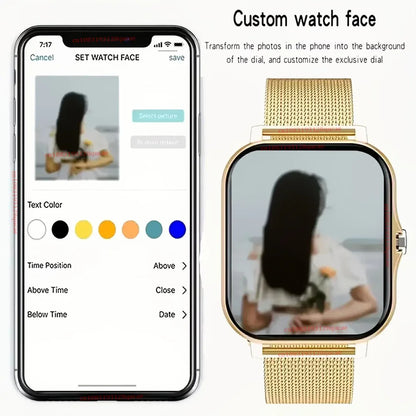 Latest Upgraded Fashion Design Smart Watch 1.83-inch Full-Screen Sports Smartwatch for Men and Women, Wireless Calling New Ht30