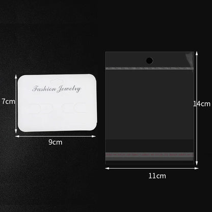 30sets Jewelry Display Card with Transparent Opp Bags for Handmade Necklace Bracelet Earring Headwear wrapping Bags DIY Findings