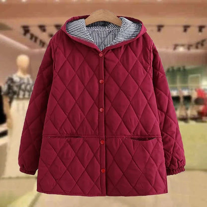 Oversized 7XL Cotton Jacket For Women's Autumn Winter Loose Casual Hooded Coat Female Thicken Cotton-padded Parkas Overcoat