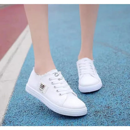 2027 Spring Summer Women Canvas Sneaker Low Top Denim Sneakers Ladies Lace-Up Flat Canvas Board Shoes Female Sapatos Femininos