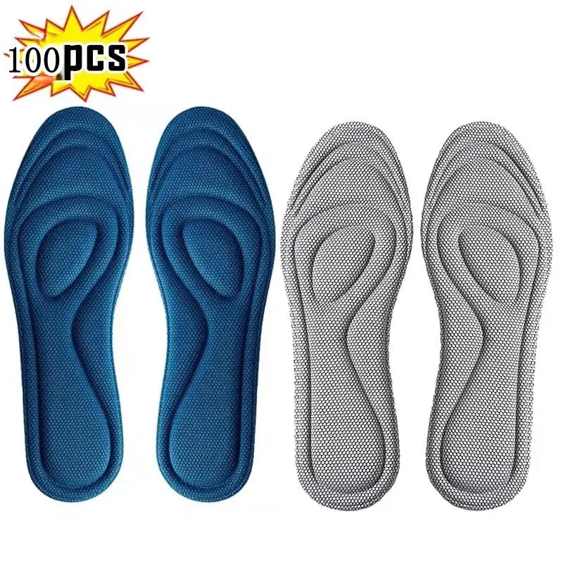 4Pcs Memory Foam Orthopedic Insoles for Shoes Antibacterial Deodorization Sweat Absorption Insert Sport Shoes Running Pads