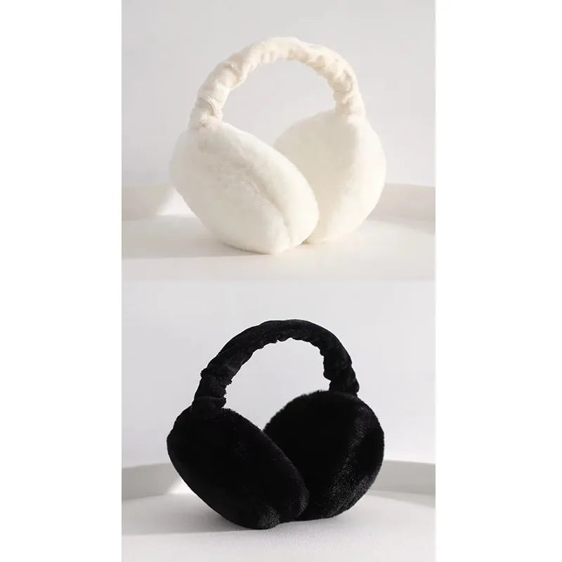 1/4/5pcs Soft Plush Ear Warmer Winter Warm for Women Men Fashion Solid Color Earflap Outdoor Cold Protection EarMuffs Ear Cover
