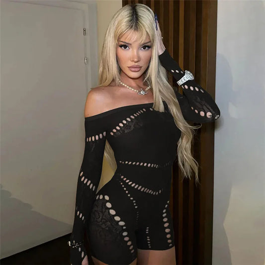 Women's Clothing Hot Jumpsuits Rompers Sexy  Mesh Rompers Playsuits High elastic Teddy porn bodysuit erotic dresses