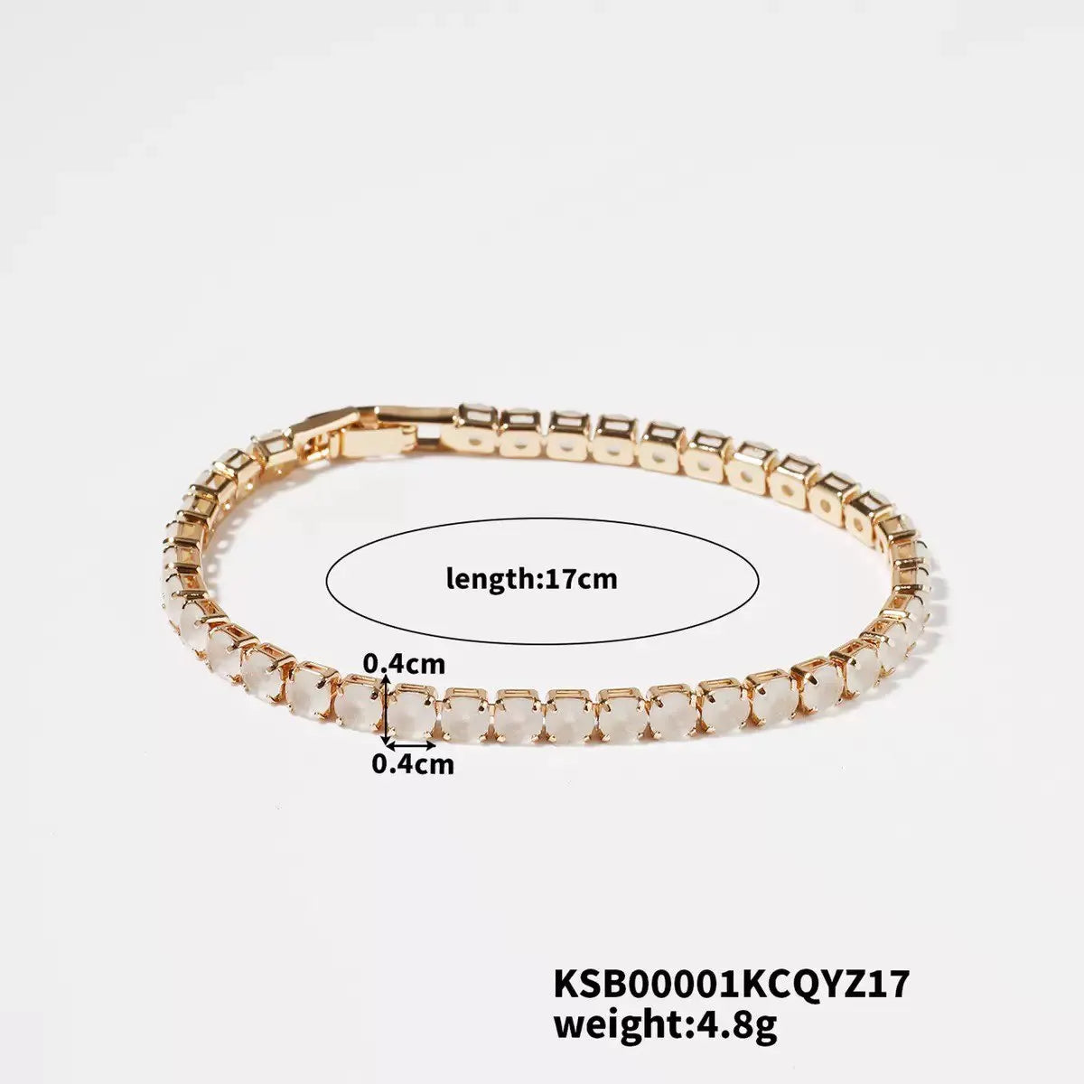 MxGxFam ( 19 cm 17 cm x 4 mm ) Promotion Gold Plated 18 k Multiple Colors Powder Zirconia Bracelet For Women Fashion Jewelry