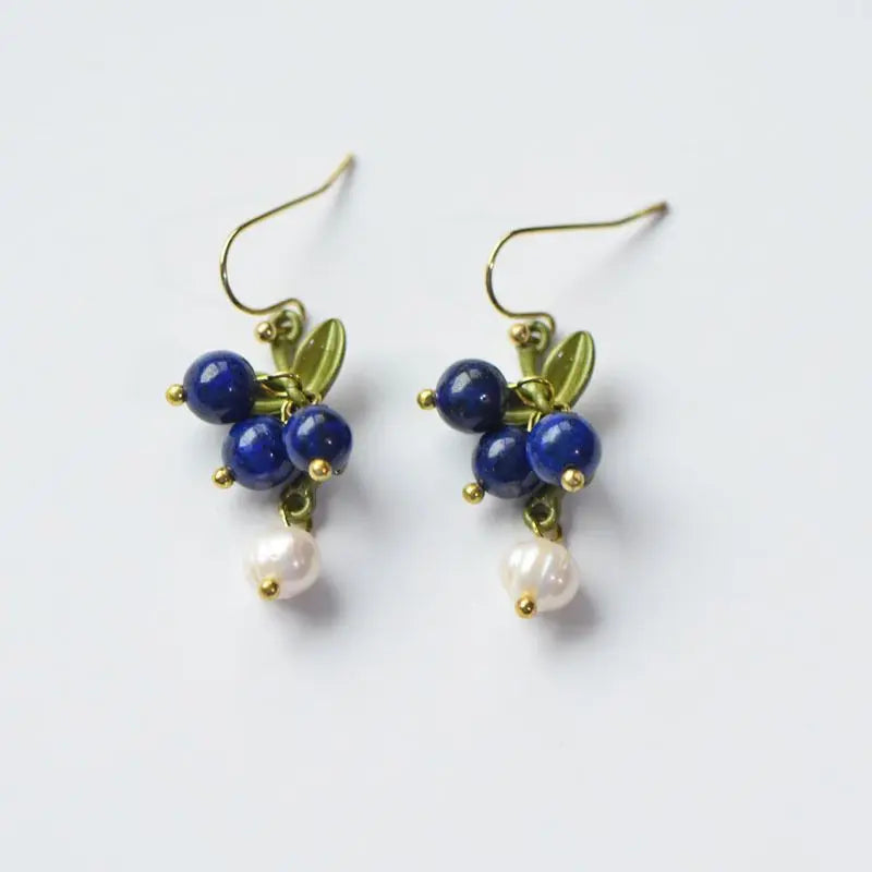 Cute Berries Earring Creative Berry And Leaves Design Beaded Earrings For Gifts Wholesale Cute Fruit Earrings Custom Packaging
