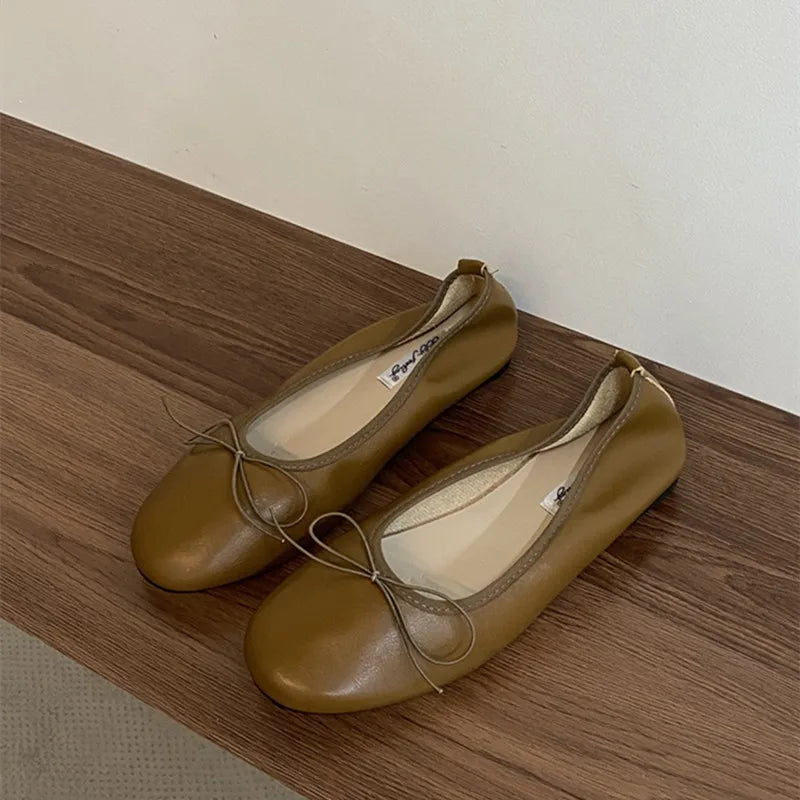 Bailamos Women Flat Heel Shoes Female Flats casual Ballet Dancing Shoes Foldable Sole Boat Shoes Summer Slip On Slipper Mules Sl