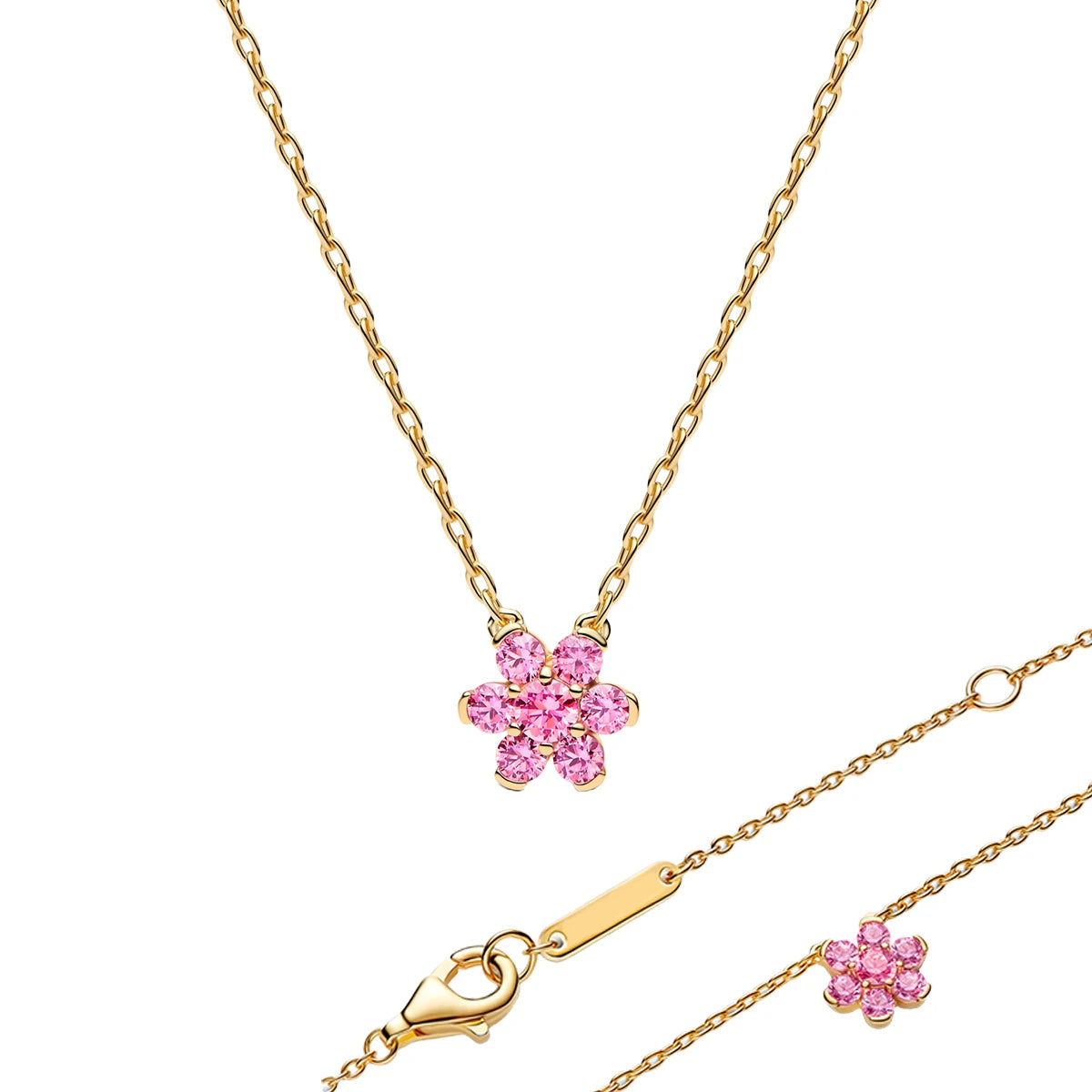 925 Sterling Silver Floral Necklaces Stud Earrings Charms Four‑Leaf Clover Sugar Skull Tiger Ghost Beads Fit Bracelet Jewelry