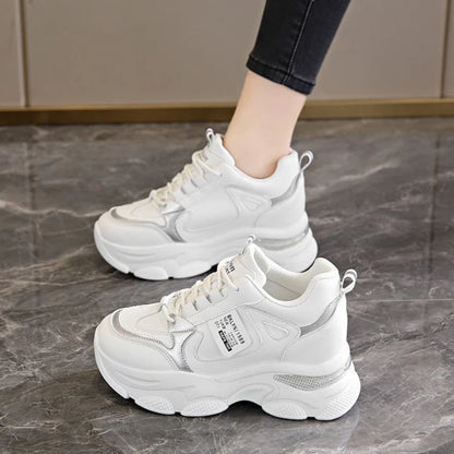 Women's Lace-Up Chunky-Sole Casual Sneakers
