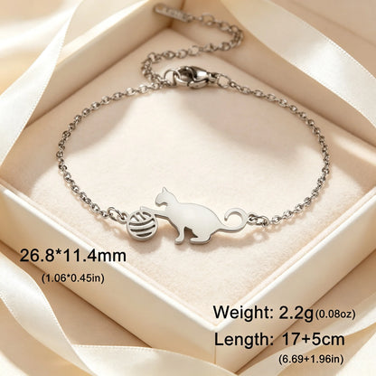 Cute Dachshund Dog Stainless Steel Bracelet for Women's Valentine's Day Commemorative Day Jewelry and Gift Wholesale
