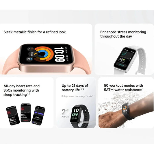 Xiaomi Smart Band 11 Active Global Version 1.47'' TFT Display 21-days Battery Life 5ATM Water Resistance Mi Sports Bracelet