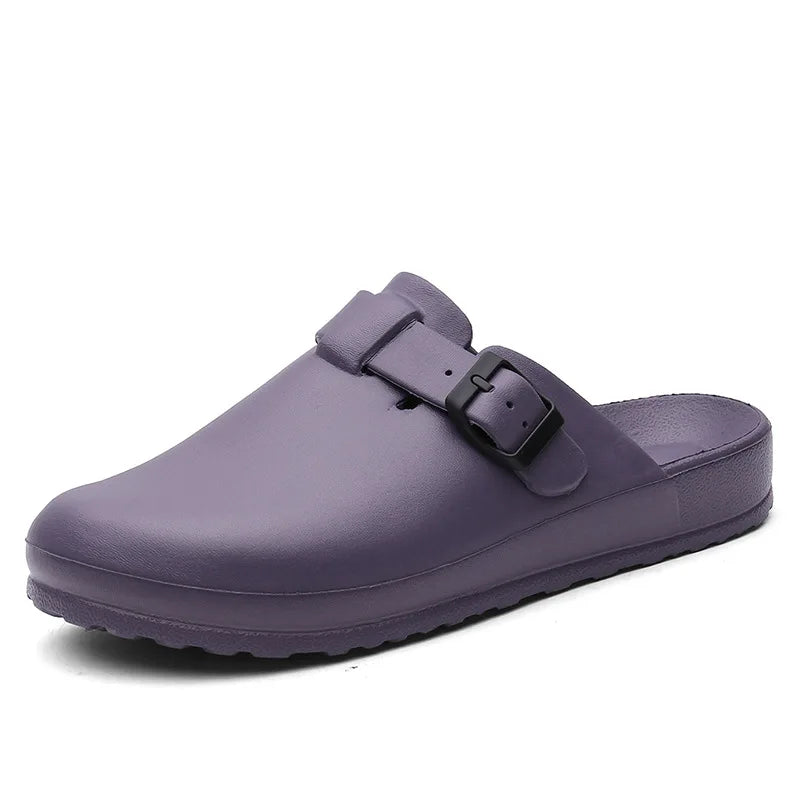 Shevalues Women Men Working Slippers Anti-Slip Operating Room Lab Waterproof Medical Sandals Shoes Nurses Soft Eva Clogs Slides