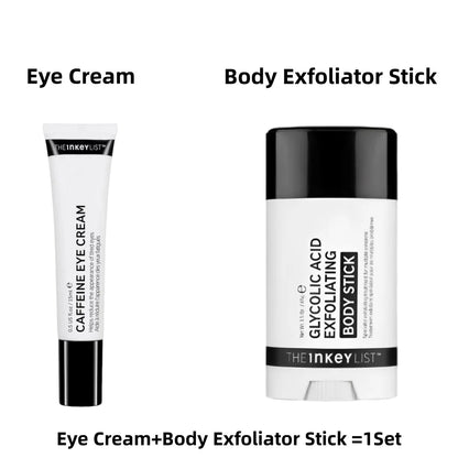THE INKEY LIST Eye Cream and Body Exfoliating Bar Skincare Set Dark Circle Removal Skin Brightening Anti Wrinkle Skin Care Kit