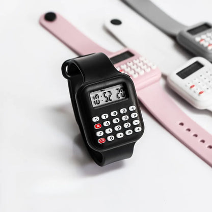 Creative Calculator Watch Cartoon LED Digital Kids Watch Fashion Sports Electronic Watch for Boys Girls Kids Student Gift Clock