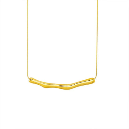 ZAKOL European and American Fashion Stainless Steel Gold Color Collar Bone Chain for Women Fashion Short Necklaces Jewelry