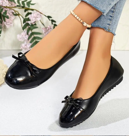 Women Flats Comfort Ballerina Shoes 2026 Summer New Shallow Mouth Non-slip Ladies Loafers Elegant Bowknot Women Single Shoes