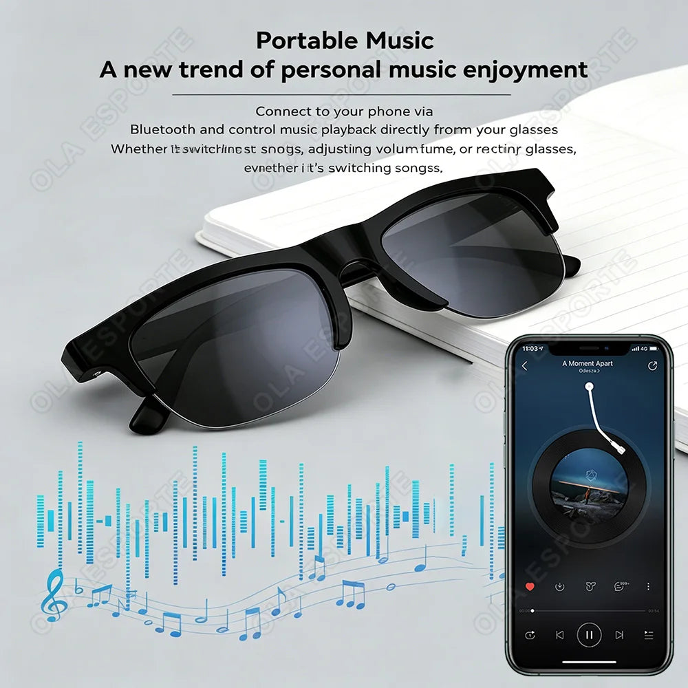 NEW Smart Glasses V5.3 Bluetooth Call High Quality Headphones Outdoor Sports Sunglasses Anti-touch UV Music Player for Men Women
