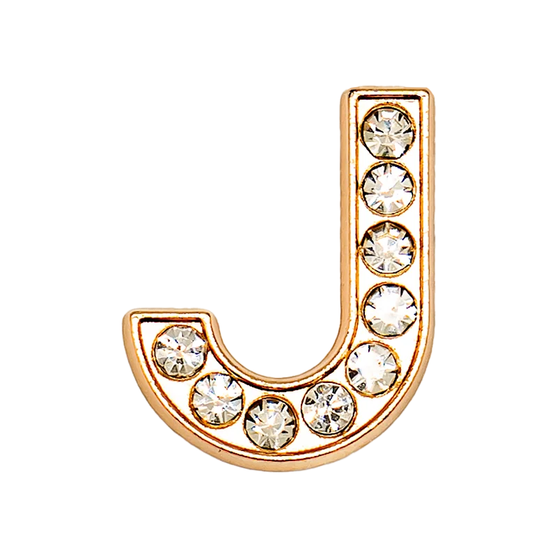 1pcs Metal Gold Luxury Letters Shoe Charms for Clog Alphabet Shoes Decorations Pins for Women Girl Sandal DIY Party Favor Gifts