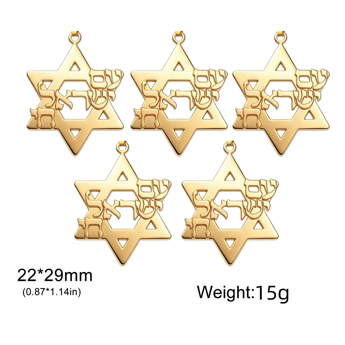 Am Yisrael Chai Necklace Stainless Steel Star of David Necklace Jewish Faith Hexagram Necklace Gift for Women Men Hanukkah Gift