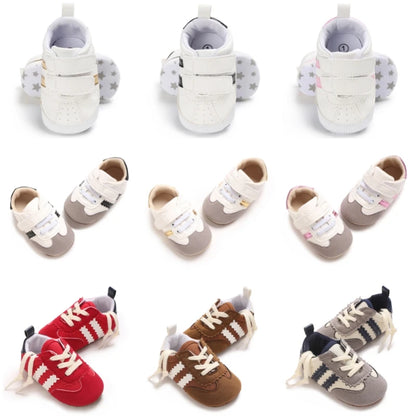 Baby Boys Girls Spring Autumn Shoes 0-1 Year First Walker Fashion Striped Rubber Soles Casual Sports Newborn