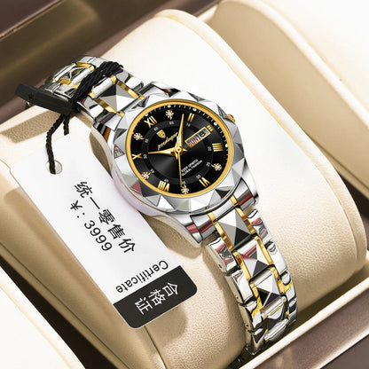 Ladies Quartz Watch, Waterproof Luminous Dial, Trendy Fashion Women Wristwatch