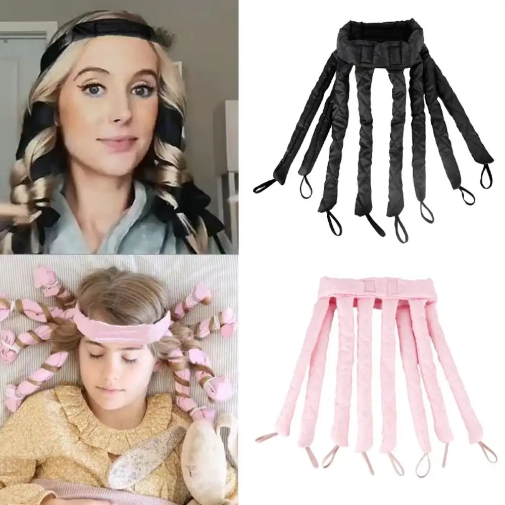 Removable Flexible Heatless Hair Curlers DIY Sleeping Overnight Hair Rollers Hair Styling Tools Soft Curling Headband Girls