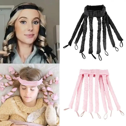 Removable Flexible Heatless Hair Curlers DIY Sleeping Overnight Hair Rollers Hair Styling Tools Soft Curling Headband Girls