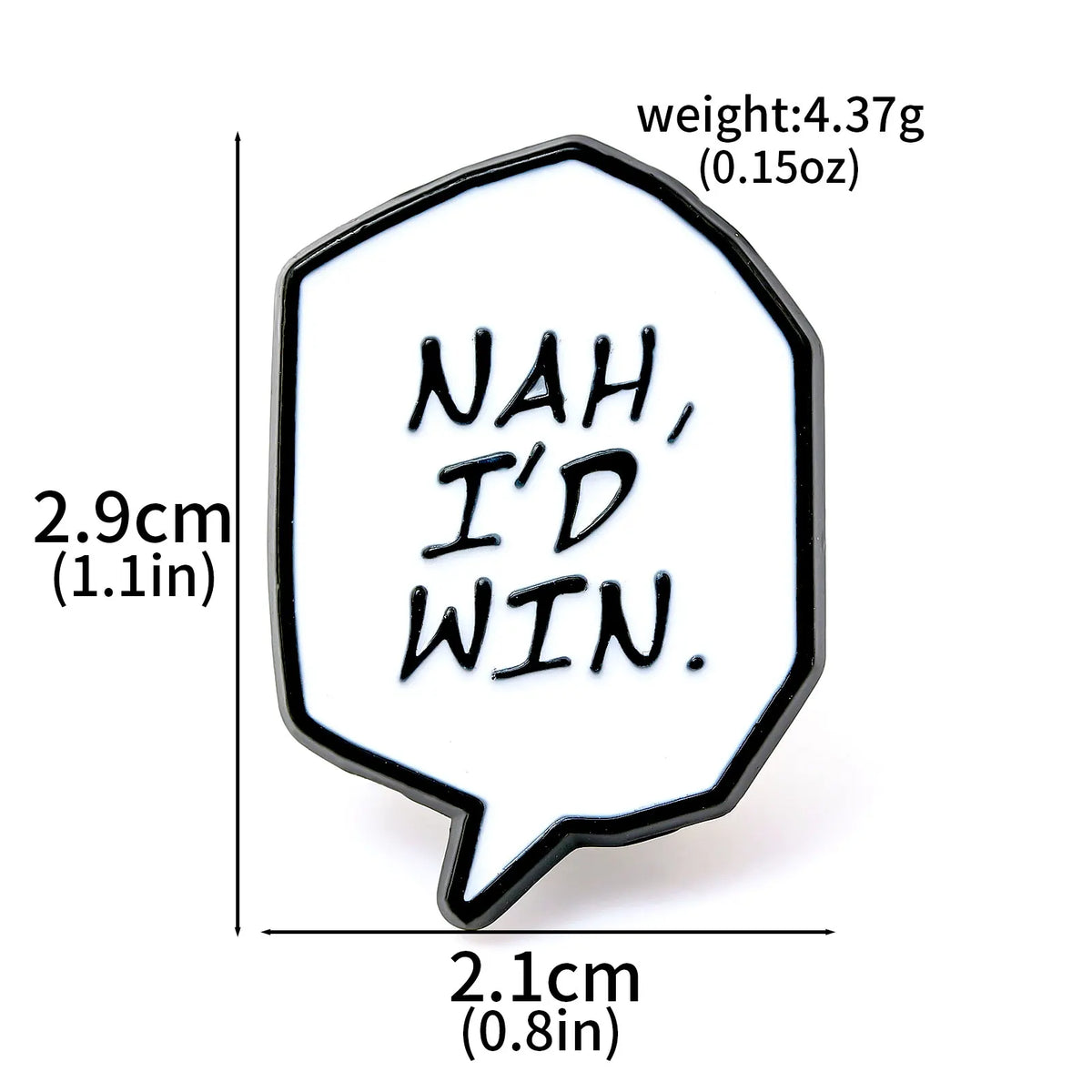 Anime Jujutsu Kaisens Metal Enamel Brooch English Letters NAH ID WINK Pin Cosplay Props Fans Gift Men Women Backpack Jewelry