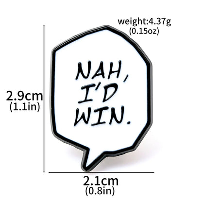 Anime Jujutsu Kaisens Metal Enamel Brooch English Letters NAH ID WINK Pin Cosplay Props Fans Gift Men Women Backpack Jewelry