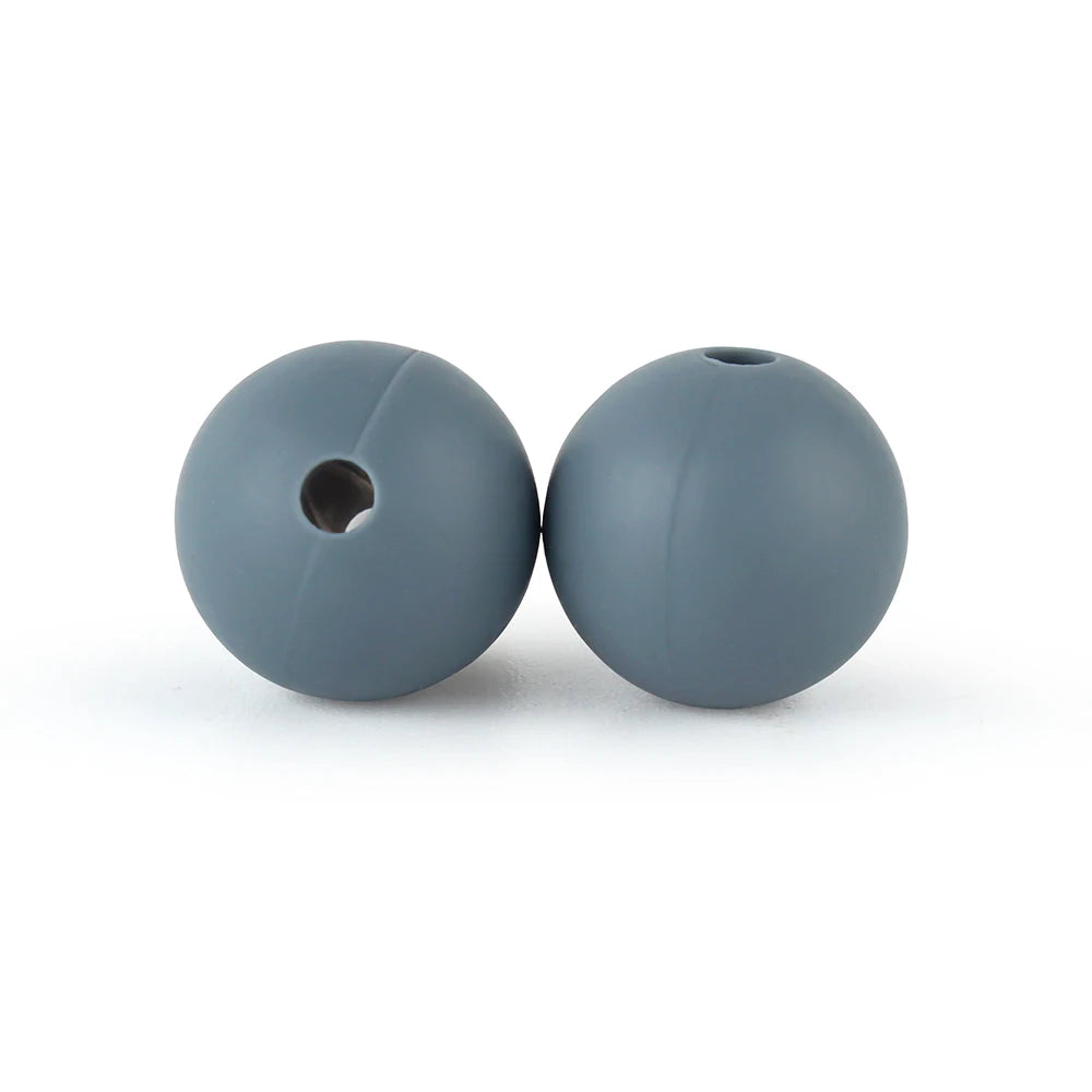 50Pcs/Lot 15mm 9mm 12mm Silicone Beads for DIY KeyChains Jewelry Making Pen Necklace Bracelet Round Loose Beads Choose Color