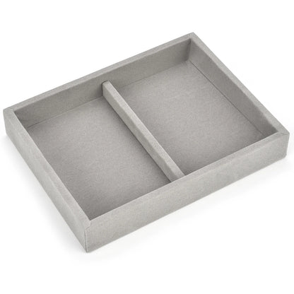 Soft Velvet Stackable Jewelry Tray Case Jewelry Display Storage Showcase Portable Ring Earring Necklace Organizer Jewelry Holder