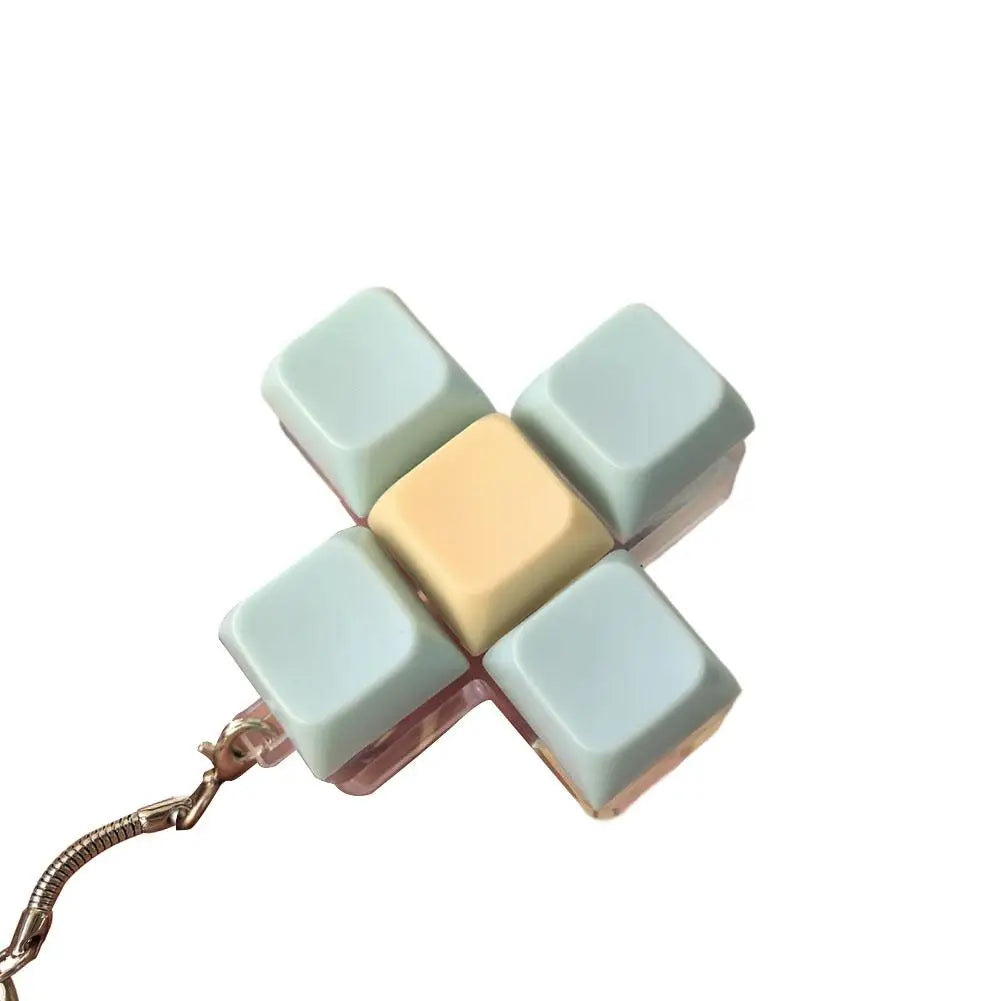 1/4/5/9 Button Keyboard Fidget Clicker Mechanical Keyboard Fidget Keychain For Gifts To Pass The Boring Time