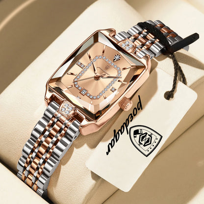 POEDAGAR Top Original Woman Watch Waterproof Date Fashion Ladies Wristwatch Stainless Steel Quartz Elegant Women's Watches Reloj