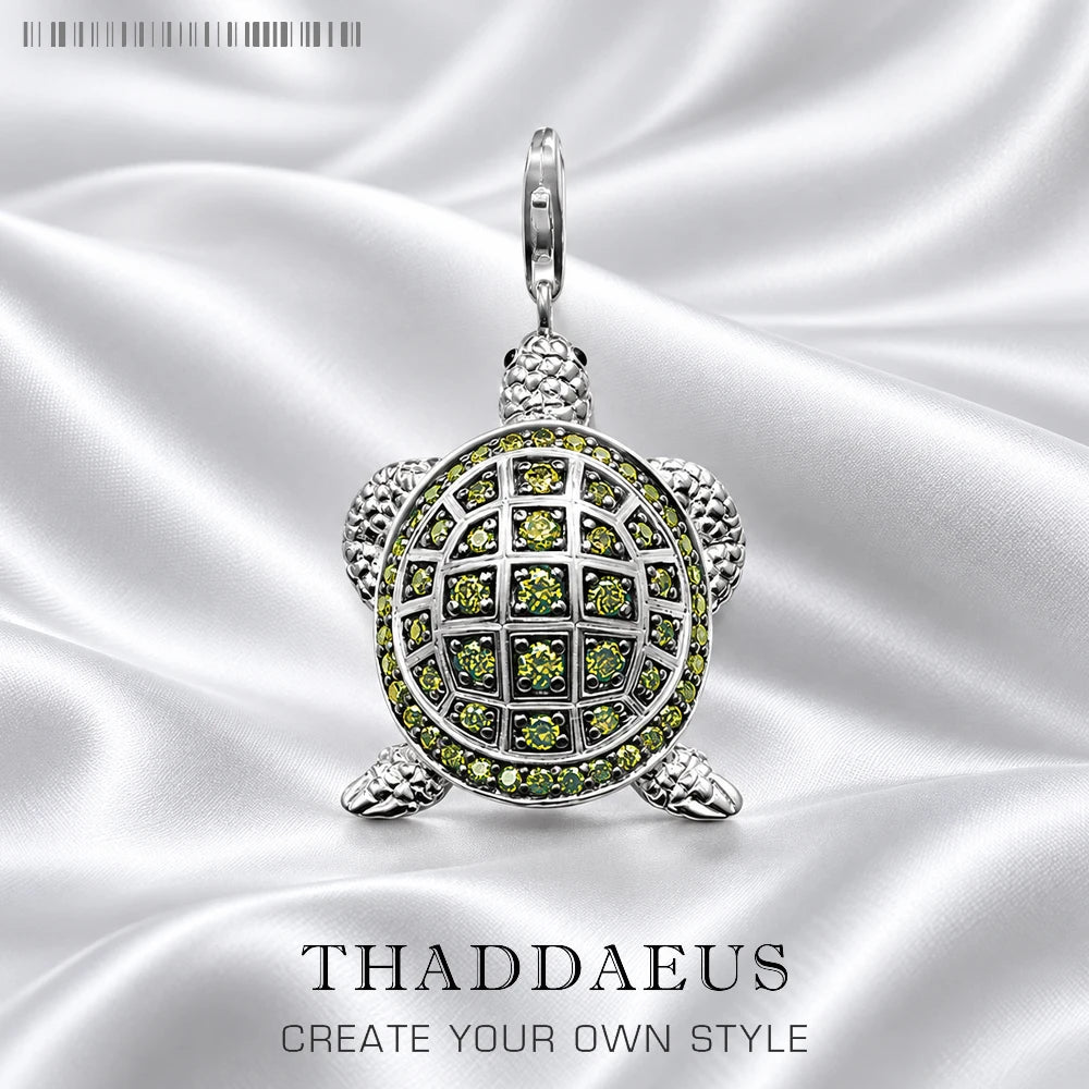 Pendant Green Turtle Large Brand New Fashion Jewelry Europe Accessories 925 Sterling Silver Gift For Woman Men