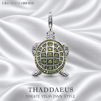 Pendant Green Turtle Large Brand New Fashion Jewelry Europe Accessories 925 Sterling Silver Gift For Woman Men
