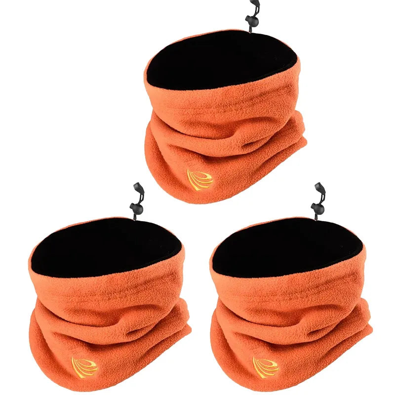 1/3Pcs Fashionable Winter Warm Wool Collar, Leather Ski Tube Scarf, Ski Board Face, Outdoor Bicycle, Cold Resistant Collar